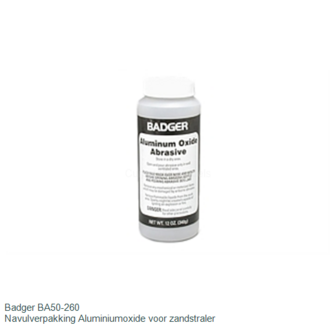  | Badger BA50-260 | Navulverpakking Aluminiumoxide voor zandstraler