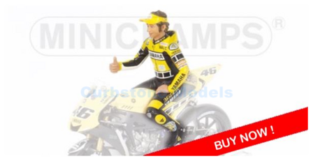 Motorfiets 1:12 | Minichamps 312050096 | Motorrijder Figuur Zittend op de motor | Yamaha 2005 #46 - V.Rossi
