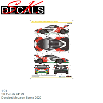 1:24 | SK Decals 24129 | Decalset McLaren Senna 2020