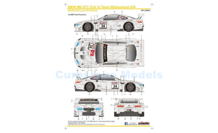 Decal set 1:24 | SK Decals SK24086 | BMW M6 GT3 Pro | Walkenhorst Motorsport 2018 #34 - C.Krognes