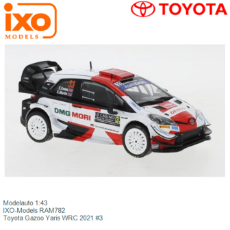 Modelauto 1:43 | IXO-Models RAM782 | Toyota Gazoo Yaris WRC 2021 #3