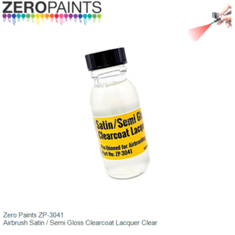  | Zero Paints ZP-3041 | Airbrush Satin / Semi Gloss Clearcoat Lacquer Clear