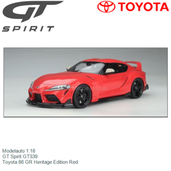 Modelauto 1:18 | GT Spirit GT339 | Toyota 86 GR Heritage Edition Red
