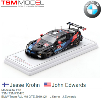Modelauto 1:43 | TSM TSM430470 | BMW Team RLL M8 GTE 2019 #24 - J.Krohn - J.Edwards