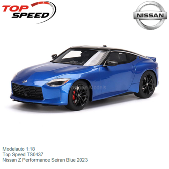 Modelauto 1:18 | Top Speed TS0437 | Nissan Z Performance Seiran Blue 2023