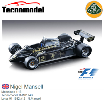 Modelauto 1:18 | Tecnomodel TM18174B | Lotus 91 1982 #12 - N.Mansell