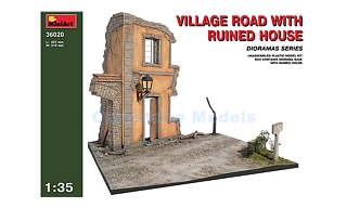 Militair voertuig 1:35 | MiniArt 2036020 | Diorama Village road with ruined House