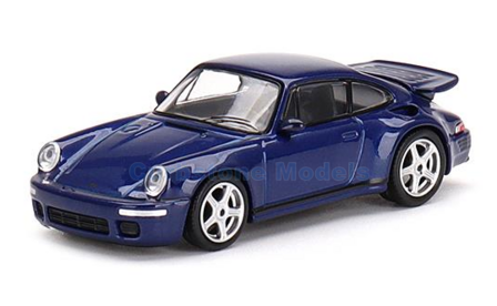 Modelauto 1:64 | MiniGT MGT00451 | Porsche 911 Ruf CTR Anniversary Donker Blauw