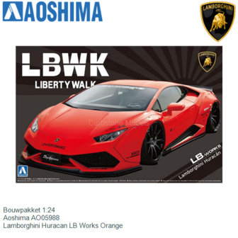 Bouwpakket 1:24 | Aoshima AO05988 | Lamborghini Huracan LB Works Orange