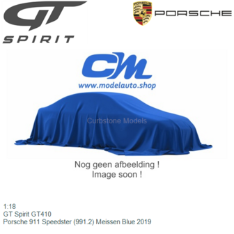 1:18 | GT Spirit GT410 | Porsche 911 Speedster (991.2) Meissen Blue 2019