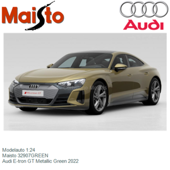 Modelauto 1:24 | Maisto 32907GREEN | Audi E-tron GT Metallic Green 2022