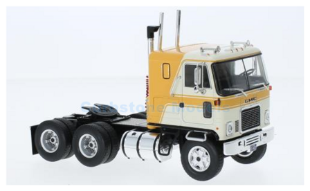Vrachtwagen 1:43 | IXO-Models TR167.22 | GMC Astro 95 White and Yellow 1970