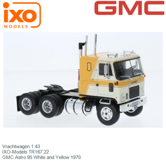 Vrachtwagen 1:43 | IXO-Models TR167.22 | GMC Astro 95 White and Yellow 1970