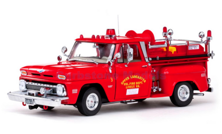 Modelauto 1:18 | Sunstar 1383 | Chevrolet C20 Fire Truck Upper Lancater Fire Dept. 1965