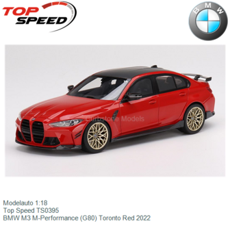 Modelauto 1:18 | Top Speed TS0395 | BMW M3 M-Performance (G80) Toronto Red 2022