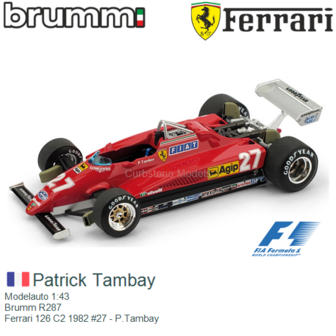 Modelauto 1:43 | Brumm R287 | Ferrari 126 C2 1982 #27 - P.Tambay
