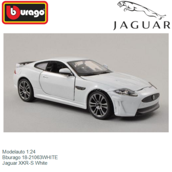 Modelauto 1:24 | Bburago 18-21063WHITE | Jaguar XKR-S White