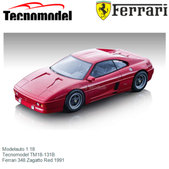 Modelauto 1:18 | Tecnomodel TM18-131B | Ferrari 348 Zagatto Red 1991