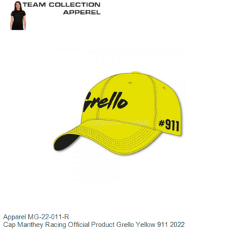  | Apparel MG-22-011-R | Cap Manthey Racing Official Product Grello Yellow 911 2022