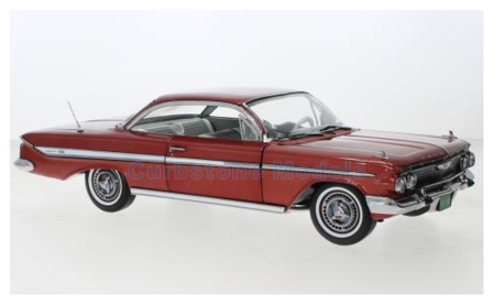 Modelauto 1:18 | Sunstar 2108 | Chevrolet Impala Sport Coupe Metallic Dark Red 1961 #91