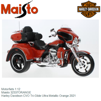 Motorfiets 1:12 | Maisto 32337ORANGE | Harley Davidson CVO Tri-Glide Ultra Metallic Orange 2021