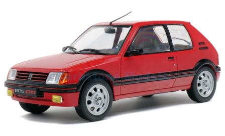 Modelauto 1:18 | Solido 1801702 | Peugeot 205 Gti 1.9L Red 1988