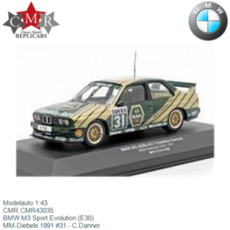 Modelauto 1:43 | CMR CMR43035 | BMW M3 Sport Evolution (E30) | MM-Diebels 1991 #31 - C.Danner