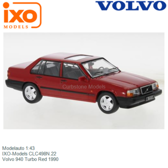 Modelauto 1:43 | IXO-Models CLC498N.22 | Volvo 940 Turbo Red 1990