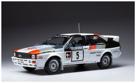 Modelauto 1:18 | IXO-Models 18RMC094B.20 | Audi Sport Quattro 1982 #5 - S.Blomqvist - B.Cederberg