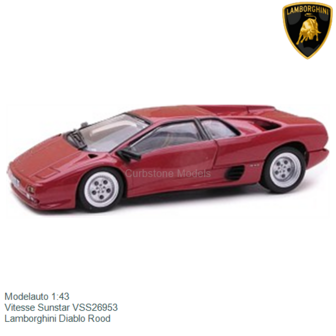 Modelauto 1:43 | Vitesse Sunstar VSS26953 | Lamborghini Diablo Rood