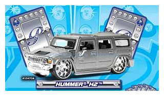 Modelauto 1:64 | Maisto 15473-SK | Hummer H2 SUV Zilver metallic