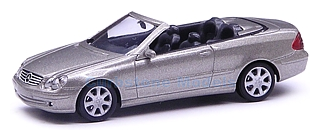 Modelauto 1:87 | Busch B66961348 | Mercedes Benz CLK Convertible Grijs metallic 2005