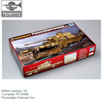 Militair voertuig 1:35 | Trumpeter TR 00369 | Panzerj&auml;ger Railroad Gun