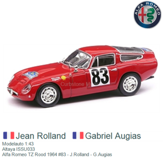Modelauto 1:43 | Altaya ISSU033 | Alfa Romeo TZ Rood 1964 #83 - J.Rolland - G.Augias