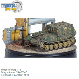 Militair voertuig 1:72 | Dragon Armor DRA60347 | Ferdinand sPzJAbt654 1943