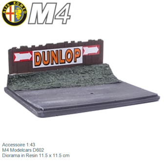 Accessoire 1:43 | M4 Modelcars D602 | Diorama in Resin 11.5 x 11.5 cm