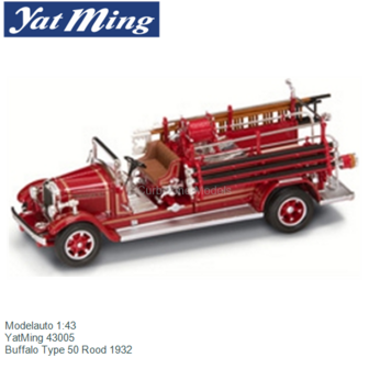 Modelauto 1:43 | YatMing 43005 | Buffalo Type 50 Rood 1932