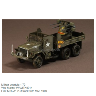 Militair voertuig 1:72 | War Master WAMTK0014 | Flak M35 A1 2.5t truck with M55 1969