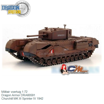 Militair voertuig 1:72 | Dragon Armor DRA60591 | Churchill MK III Sprinter IV 1942