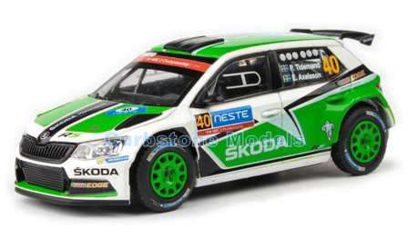 Modelauto 1:43 | Abrex 143XAB-605TP | Skoda Fabia R5 WRC 2015 #40 - P.Tidemand - E.Axelsson