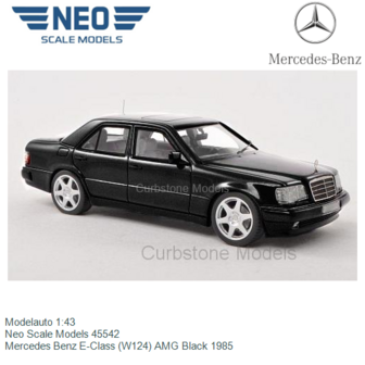 Modelauto 1:43 | Neo Scale Models 45542 | Mercedes Benz E-Class (W124) AMG Black 1985