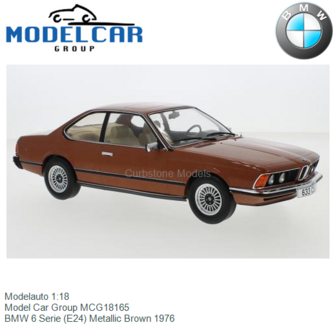 Modelauto 1:18 | Model Car Group MCG18165 | BMW 6 Serie (E24) Metallic Brown 1976