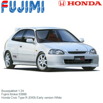 Bouwpakket 1:24 | Fujimi Mokei 03998 | Honda Civic Type R (EK9) Early version White