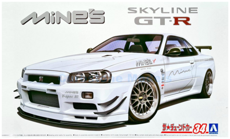 Bouwpakket 1:24 | Aoshima AO05986 | Nissan Skyline GT-R Mine&#039;s White