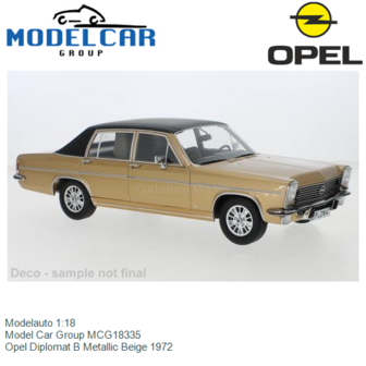 Modelauto 1:18 | Model Car Group MCG18335 | Opel Diplomat B Metallic Beige 1972