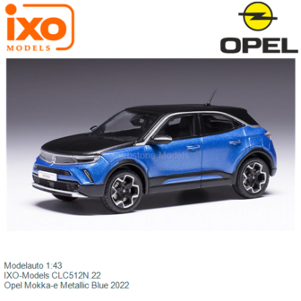 Modelauto 1:43 | IXO-Models CLC512N.22 | Opel Mokka-e Metallic Blue 2022