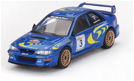 Modelauto 1:64 | MiniGT MGT00512 | 555 Subaru WRT Impreza S5 WRC 1997 #3 - C.McRae - N.Grist