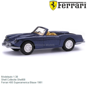 Modelauto 1:38 | Shell Collectie Shell08 | Ferrari 400 Superamerica Blauw 1961