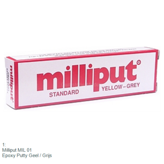 1: | Milliput MIL 01 | Epoxy Putty Geel / Grijs