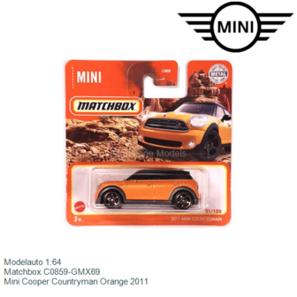 Modelauto 1:64 | Matchbox C0859-GMX69 | Mini Cooper Countryman Orange 2011